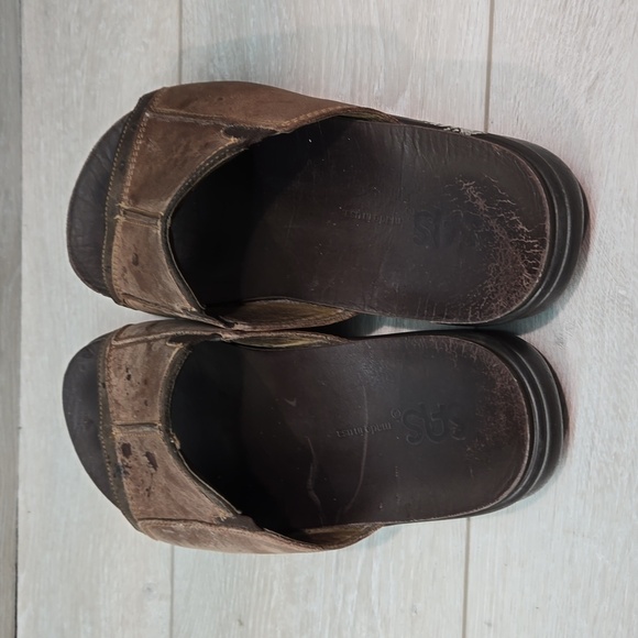 SAS Mens Voyage Leather Wedge Sandals Slide  shoes sz 10.5M - Picture 7 of 15